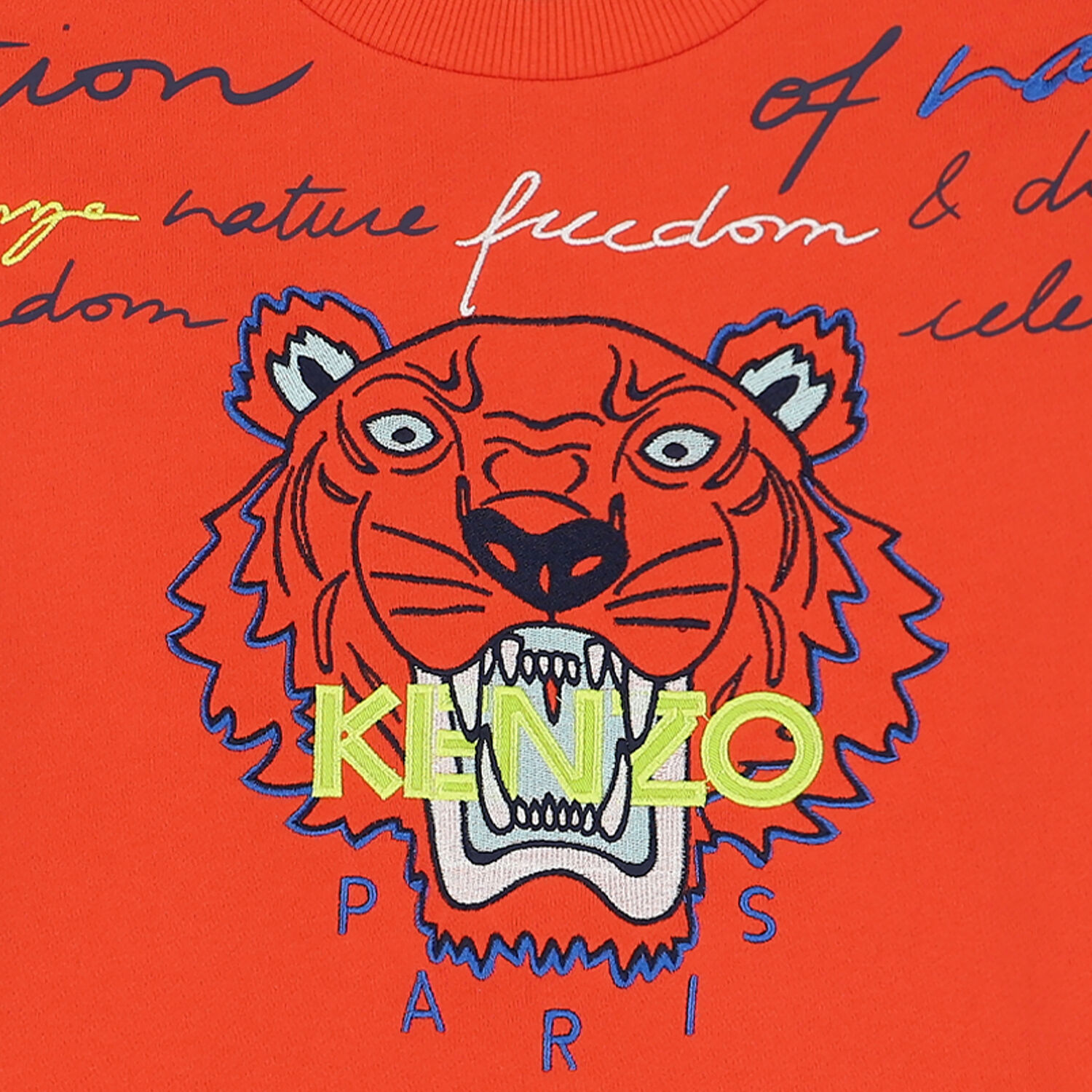 سويت شيرت بشعار النمر باللون البرتقالي للأولاد, 1, hi-res