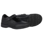 Girls Black Leather Shoes, 1, hi-res