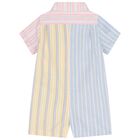 Baby Girls Multi-Coloured Striped Romper, 1, hi-res