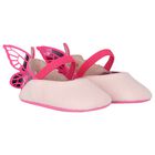 Baby Girls Pink Glitters Butterfly Shoes, 1, hi-res