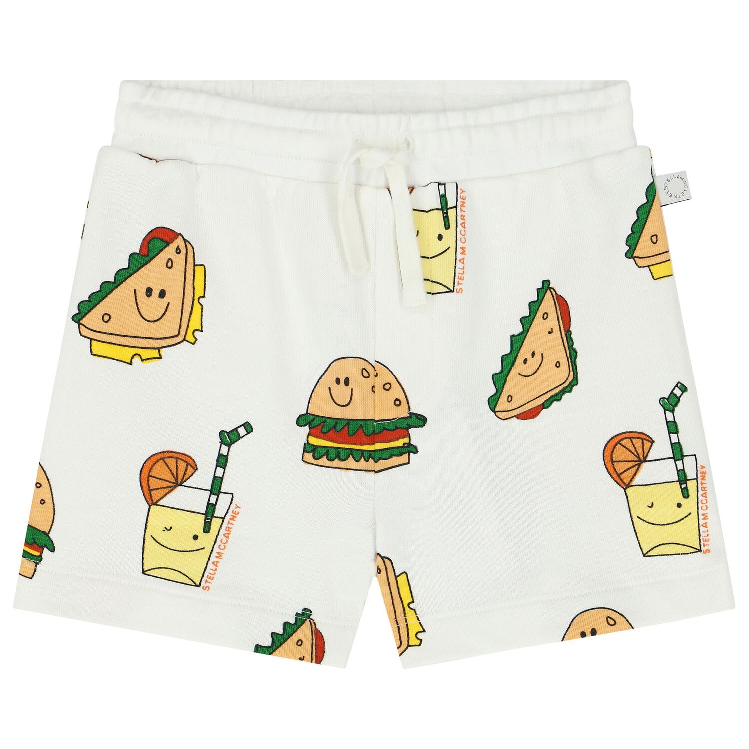 Younger Boys Ivory Sandwich Shorts, 1, hi-res