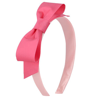 Girls Pink Bow Hairband