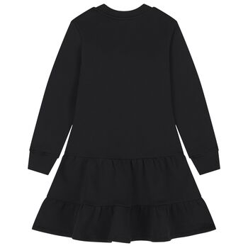 Girls Black Popcorn Logo Dress