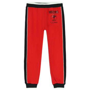 Boys Red Logo Joggers