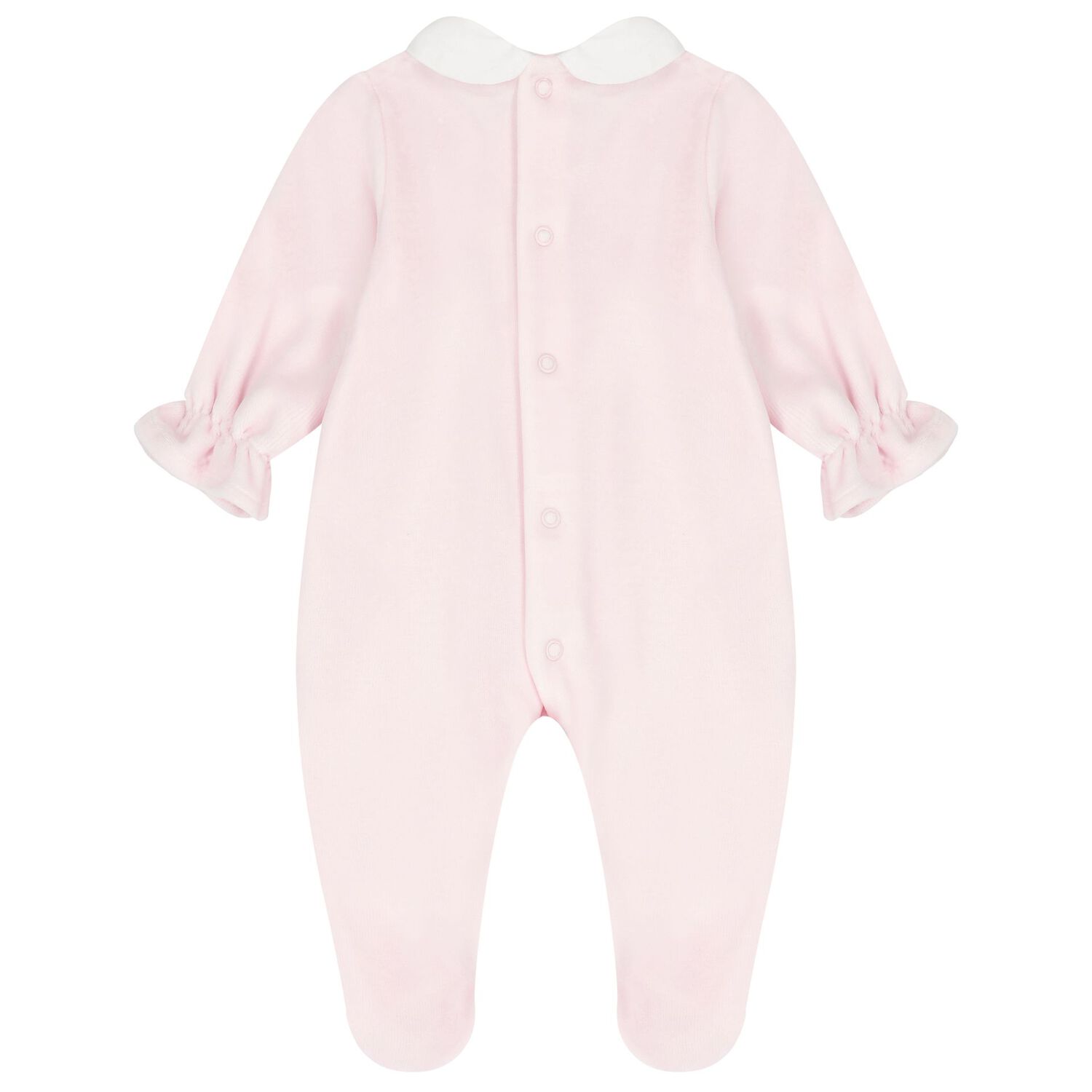 Baby Girls Pink Heart Babygrow, 1, hi-res