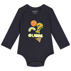 Baby Boys White & Navy Blue Logo Bodysuits (3-Pack), 1, hi-res