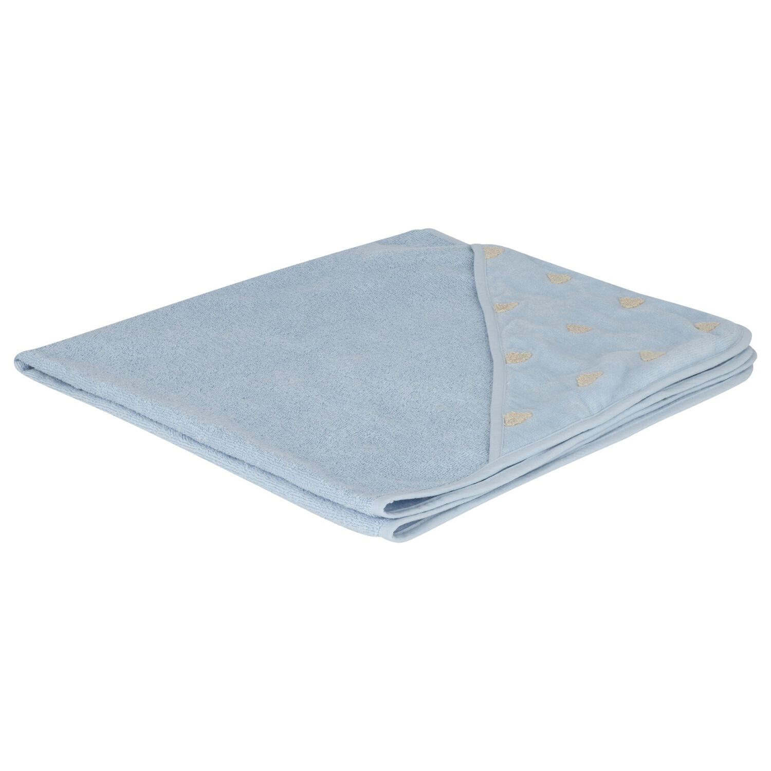 Baby Blue Spot Hooded Towel, 1, hi-res