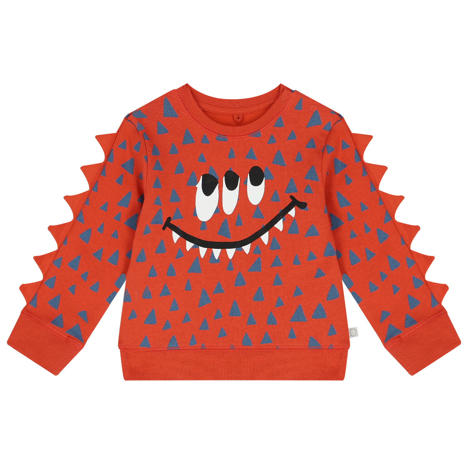 Younger Boys Orange Monster Sweatshirt, 1, hi-res image number null