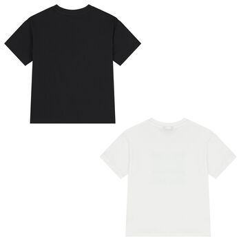 Boys White & Black Football T-Shirts ( 2 Pack )
