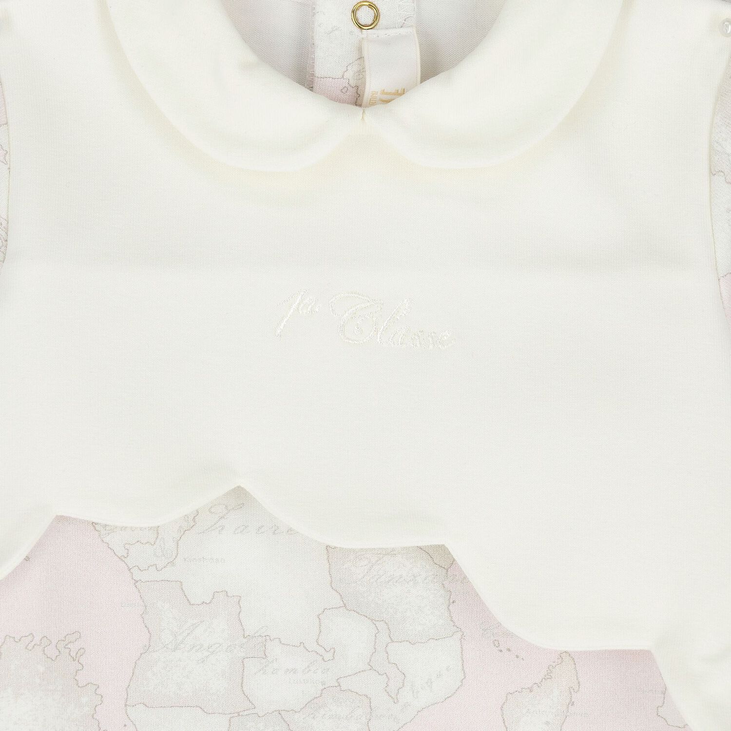 Baby Girls Pink & Ivory Geo Map Babygrow, 1, hi-res