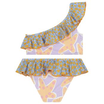 Girls Purple & Blue Stars Bikini