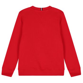 Boys Red Logo Sweatshirt