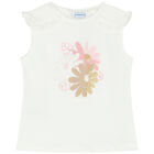 طقم تنورة وتوب تول باللون الأبيض والوردي, 1, hi-res