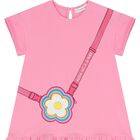 فستان بنات بطبعة باللون الوردي, 2, hi-res