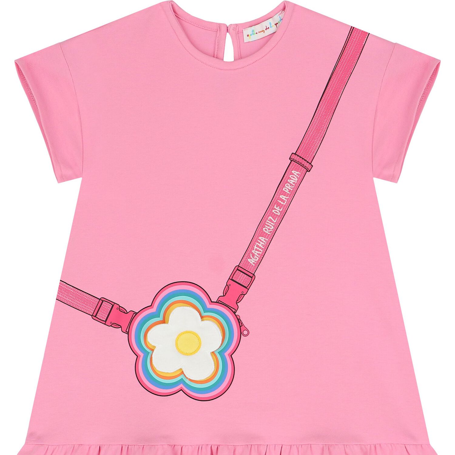 فستان بنات بطبعة باللون الوردي, 2, hi-res image number null