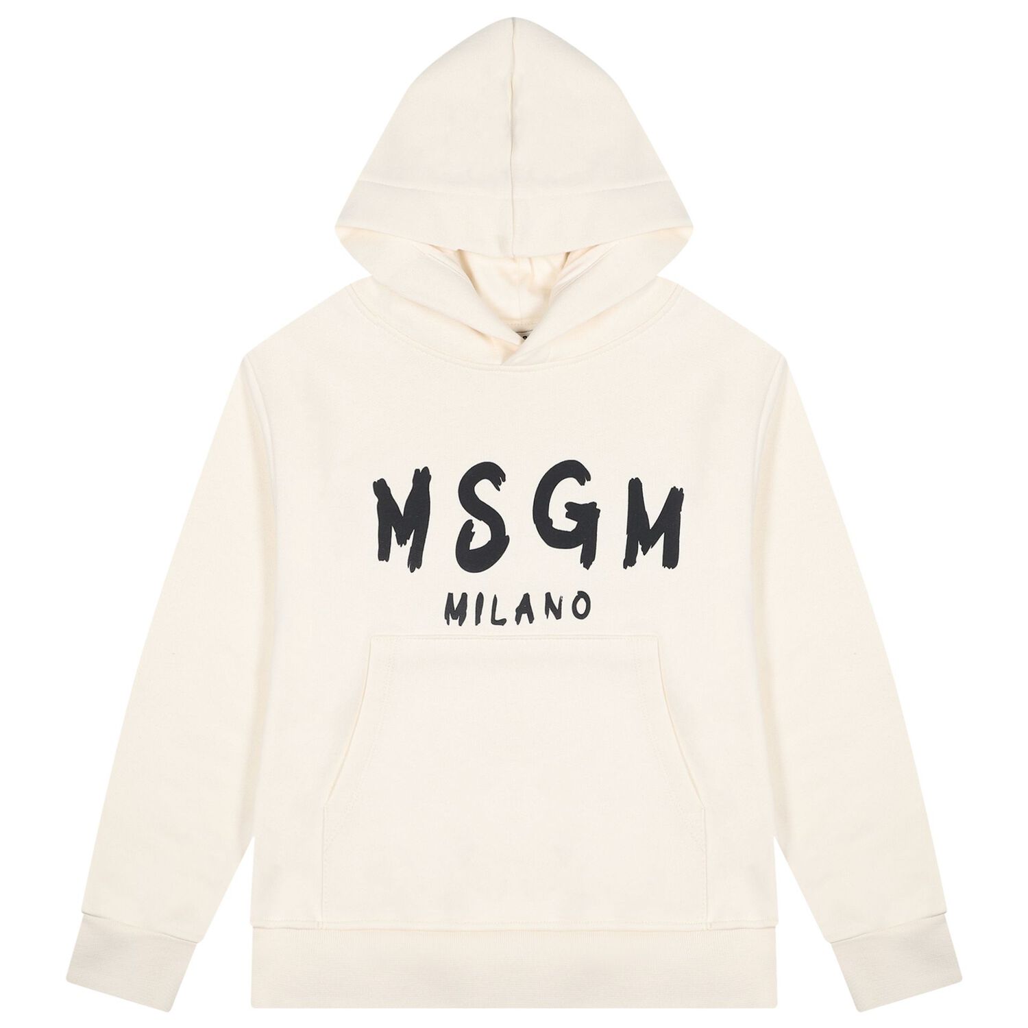 Ivory & Black Logo Hooded Top, 1, hi-res