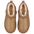 Girls Beige Classic Ultra Mini Suede Boots , 1, hi-res