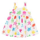 Younger Girls White Dress Set, 1, hi-res