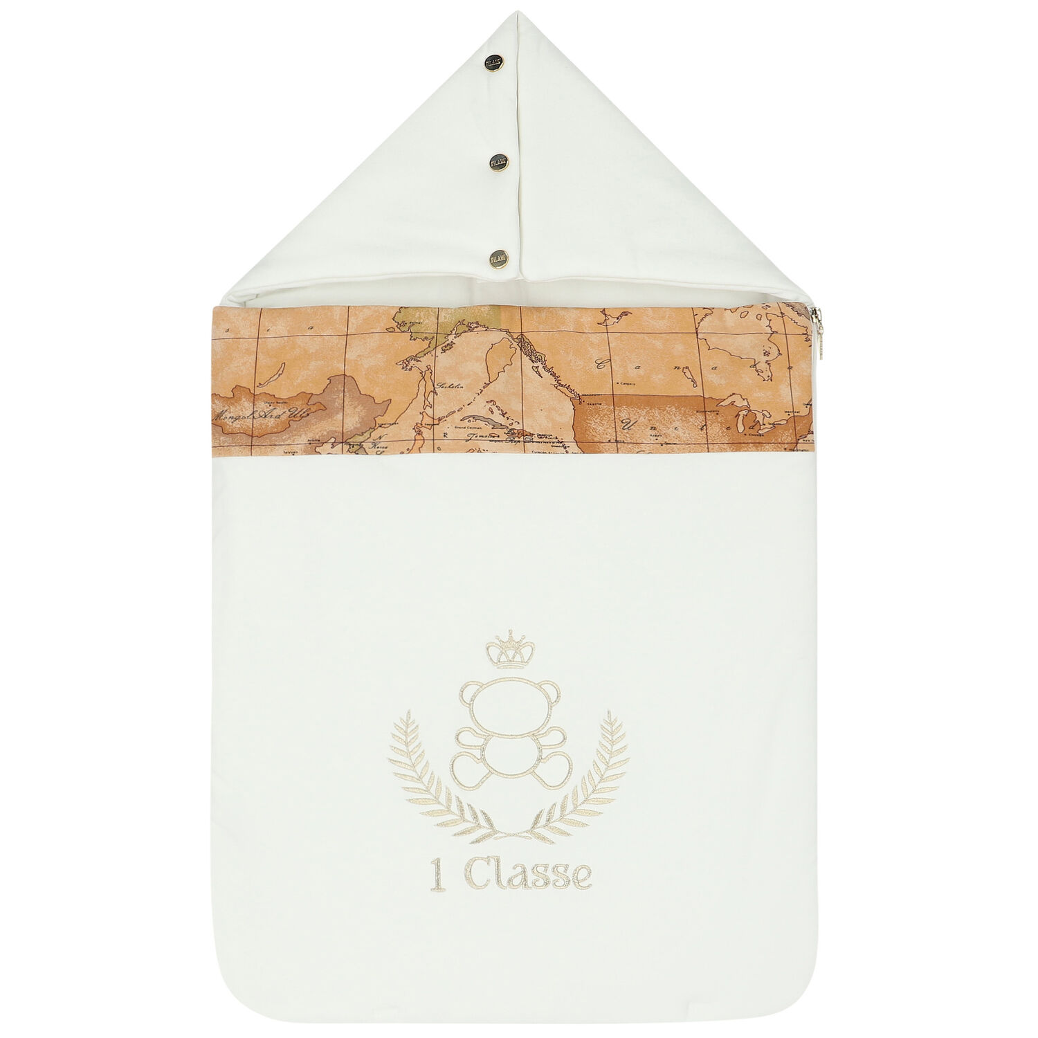 مدس بطبعة خريطة باللون العاجي والبيج, 1, hi-res