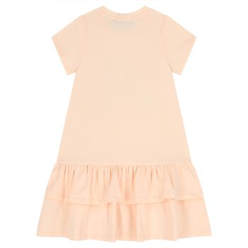 فستان بنات بالشعار بطبعه فراشات باللون الوردى 