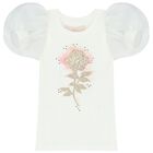 طقم تنورة بنات باللون العاجي والوردي, 1, hi-res