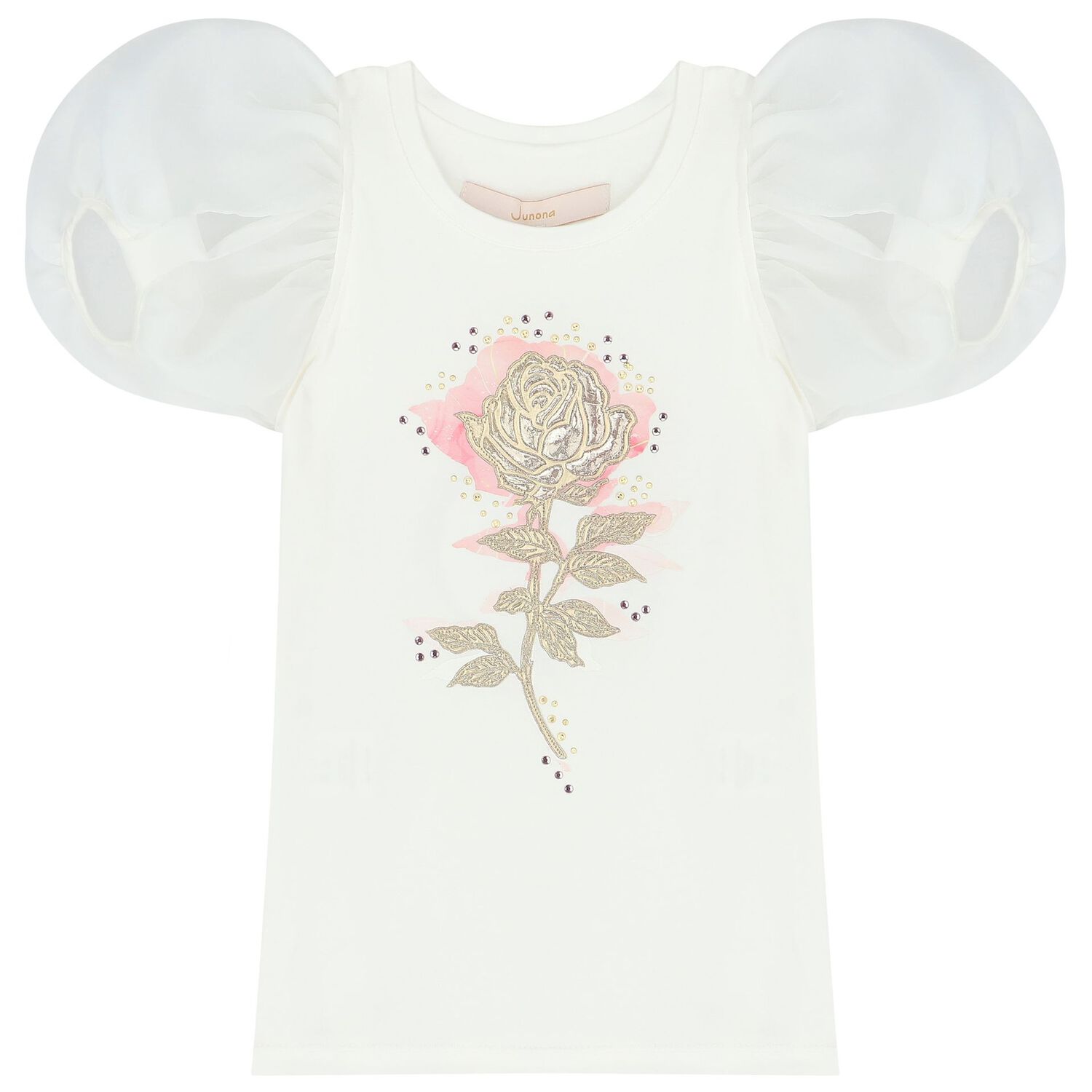 طقم تنورة بنات باللون العاجي والوردي, 1, hi-res image number null