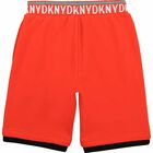 Boys Black Logo Shorts, 3, hi-res