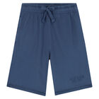 Boys Blue Logo Shorts, 1, hi-res