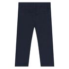 Younger Boys Navy Blue Chino Trousers, 2, hi-res