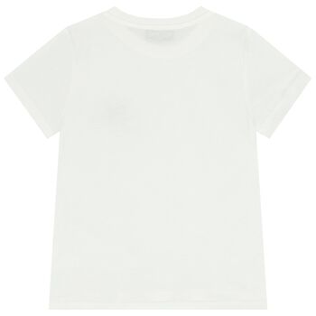 White Teddy Bear Logo T-Shirt