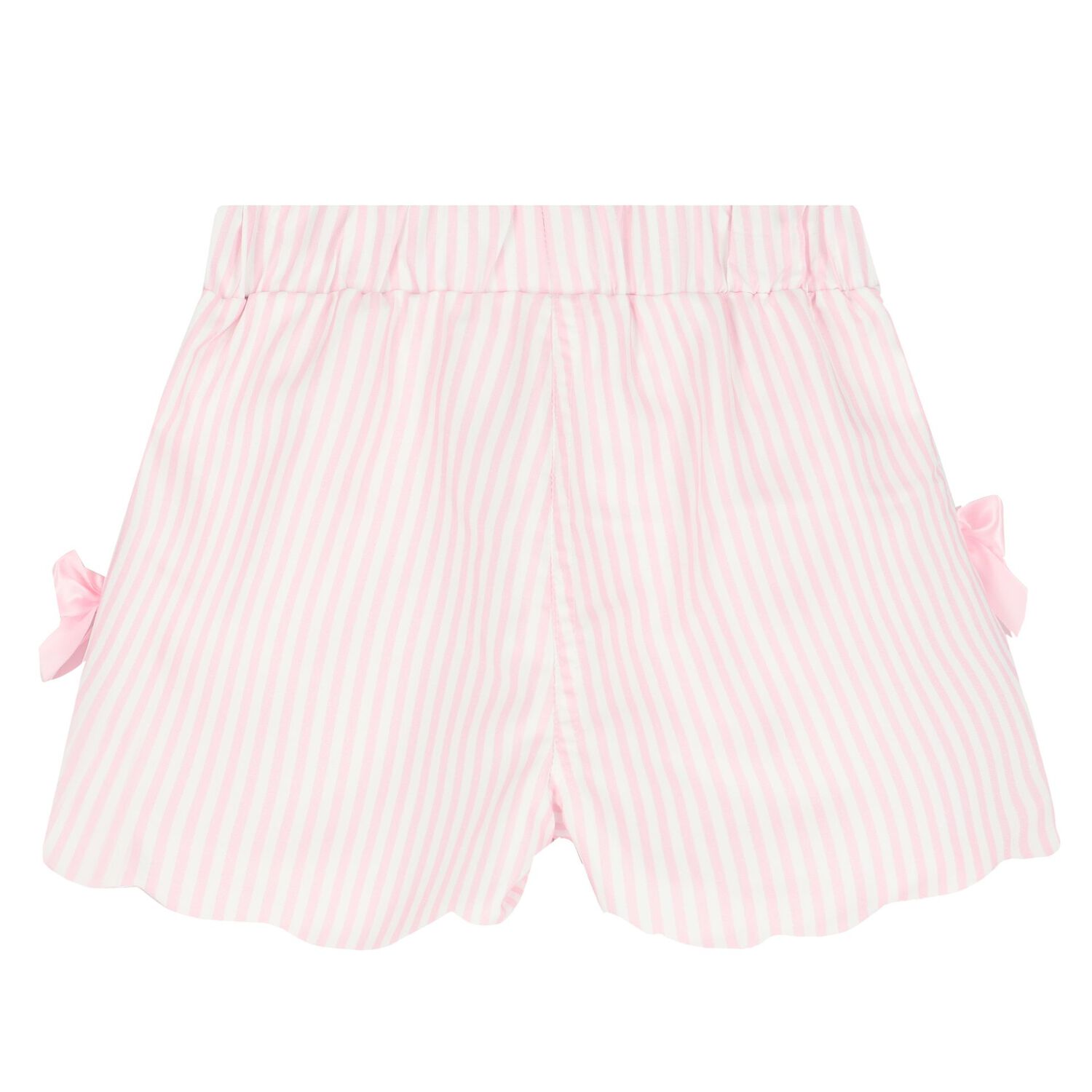 Girls Ivory & Pink Striped Shorts Set, 1, hi-res image number null