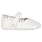 Baby Girls White Pre Walker Shoes, 2, hi-res