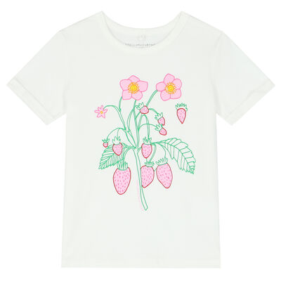 Girls Ivory Floral T-Shirt