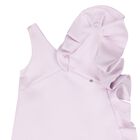 فستان ساتان بنفسجي للبنات مع كشكشة, 1, hi-res