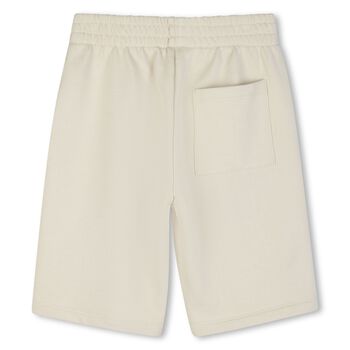 Boys Ivory Tiger Logo Shorts