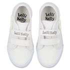 حذاء بنات بفيونكة بالشعار باللون الأبيض, 1, hi-res