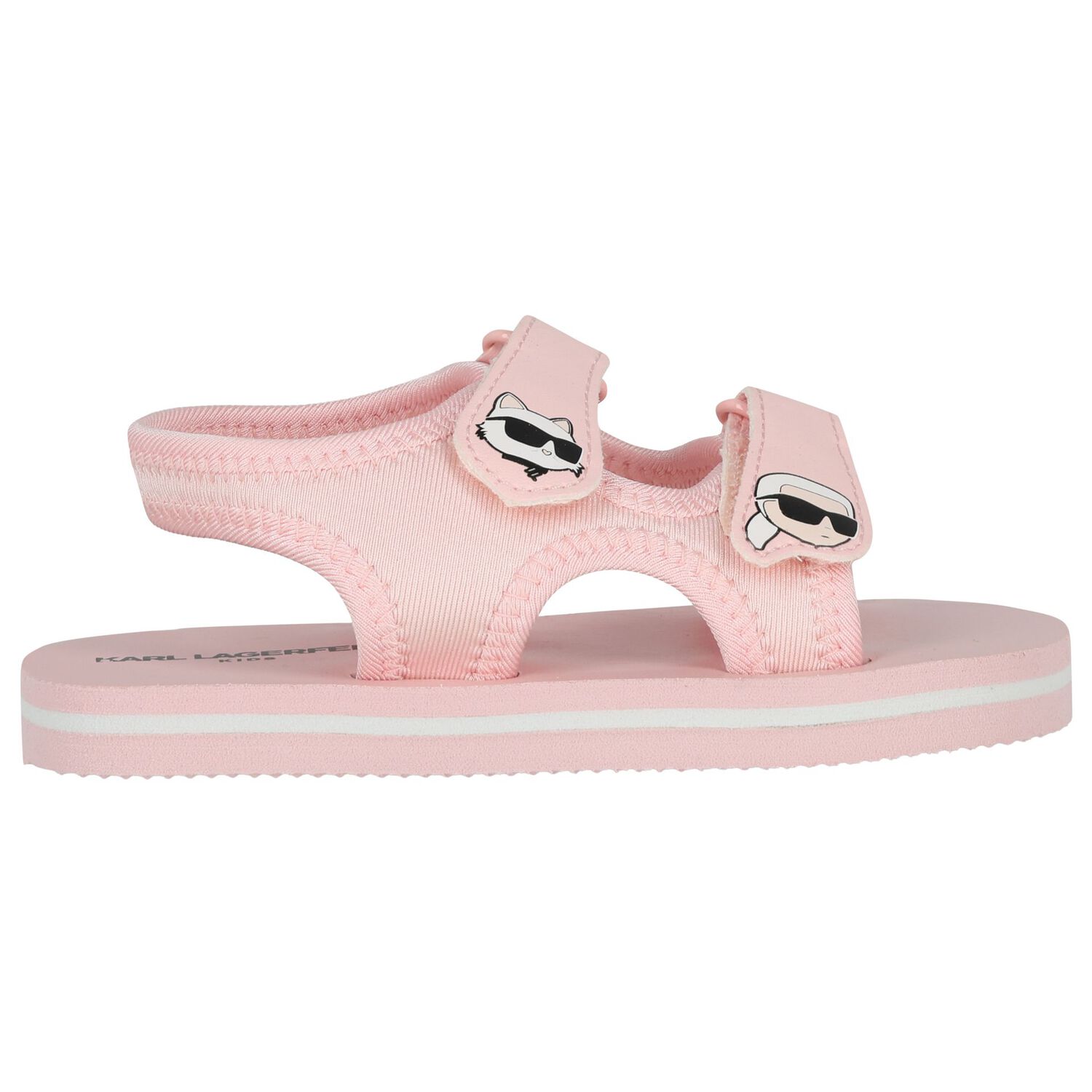 Girls Pink Choupette & Karl Sandals, 2, hi-res