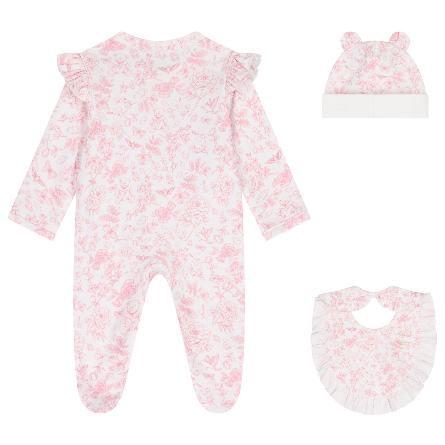 طقم افرول أطفال بنات يتوال دي جوي أبيض ووردي  , 1, hi-res image number null