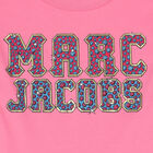 توب بنات بأكمام بالشعار باللون الوردي, 1, hi-res