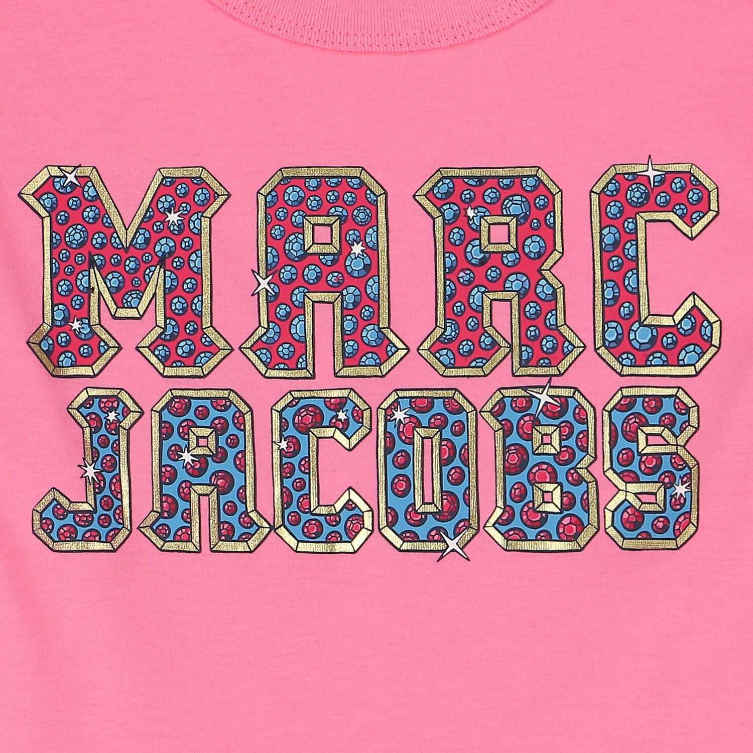 توب بنات بأكمام بالشعار باللون الوردي, 1, hi-res