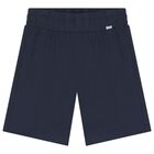 Boys Blue & Navy Blue Logo Shorts Set, 2, hi-res