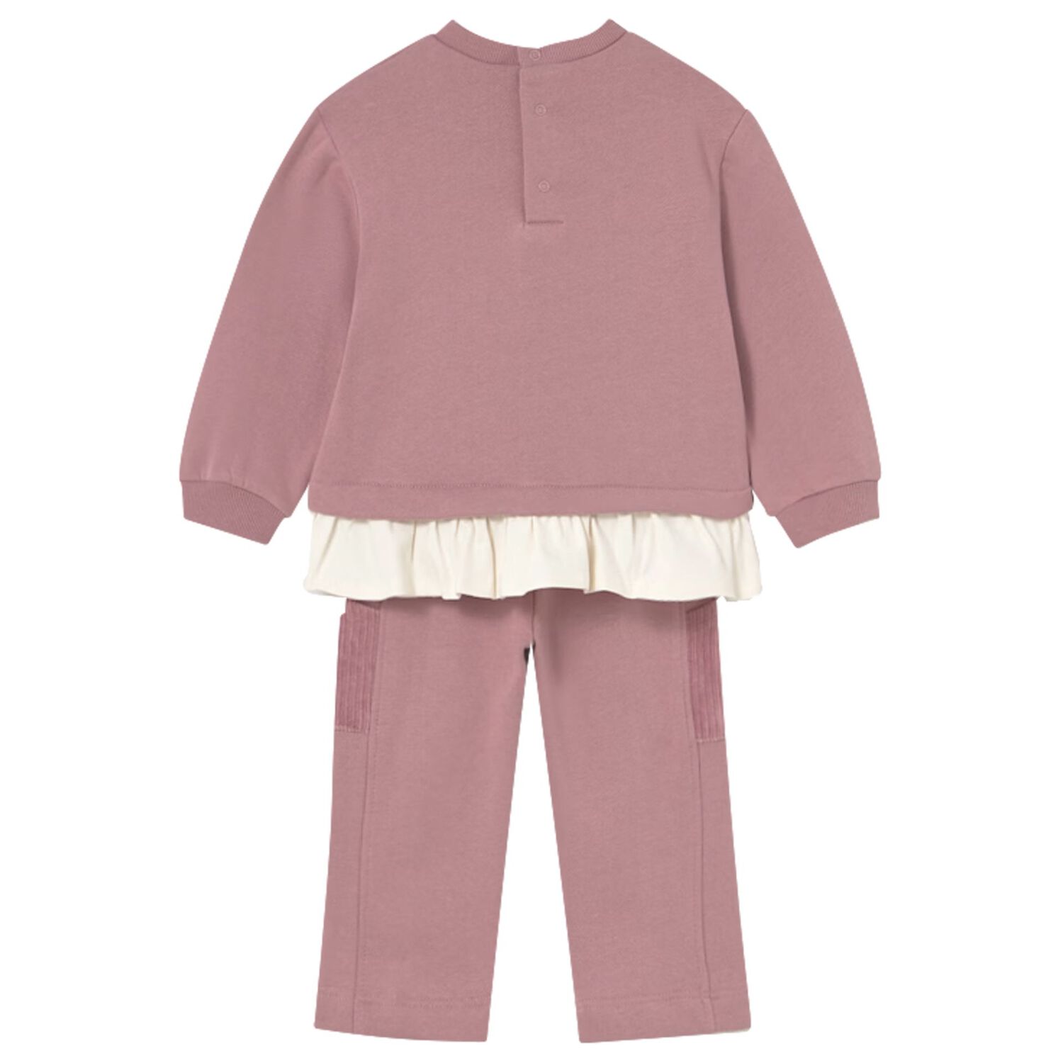 Younger Girls Pink Teddy Bear Tracksuit, 2, hi-res