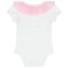 طقم بنات تنورة تول باللونين الأبيض والوردي للأطفال, 1, hi-res