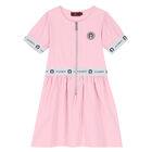 Girls Pink Logo Dress, 2, hi-res