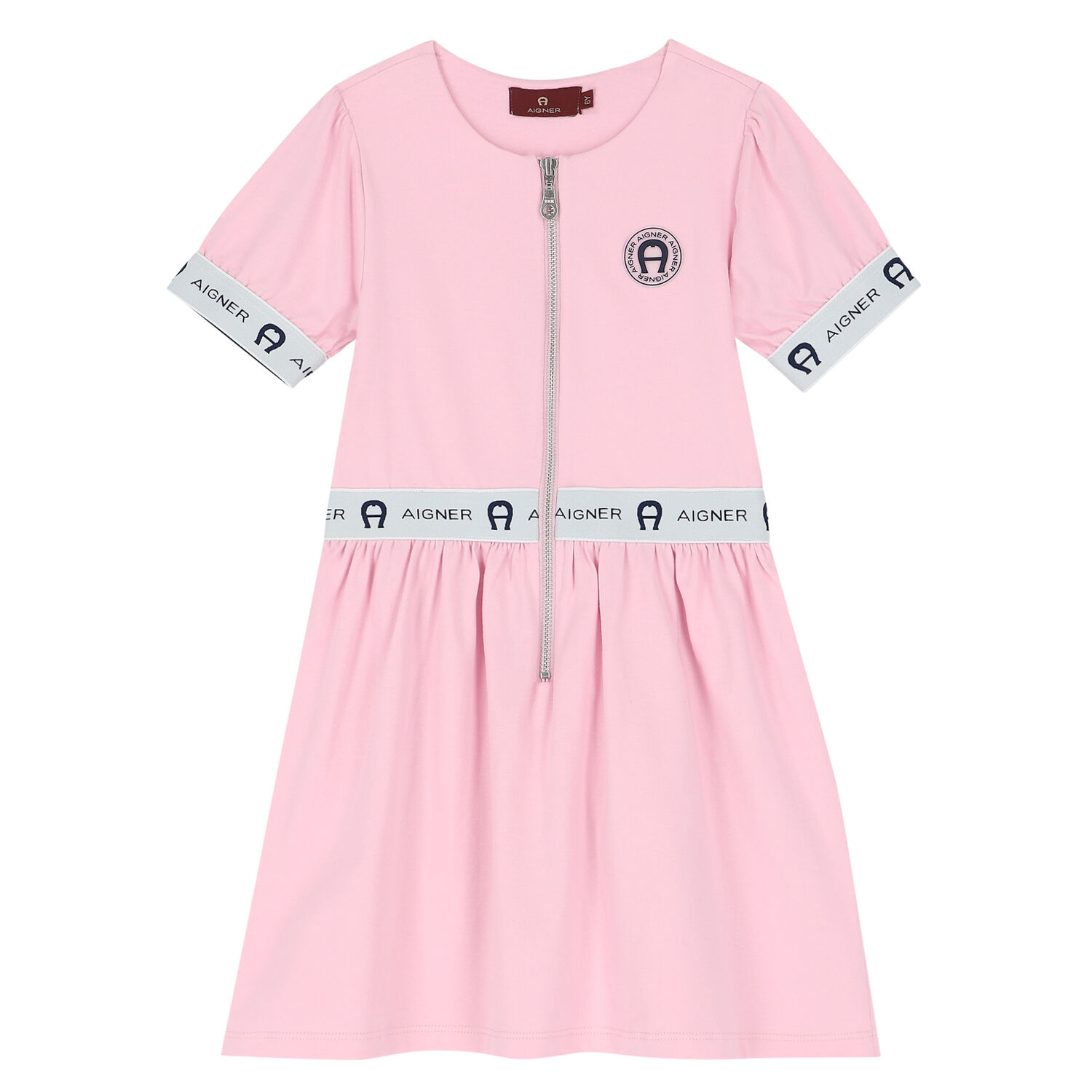 Girls Pink Logo Dress, 2, hi-res image number null