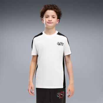 Boys White & Black Logo T-Shirt