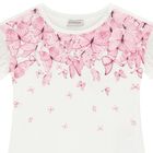 Girls White & Pink Butterfly Skirt Set, 2, hi-res