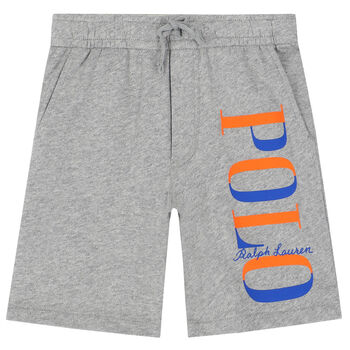 Boys Grey Logo Shorts