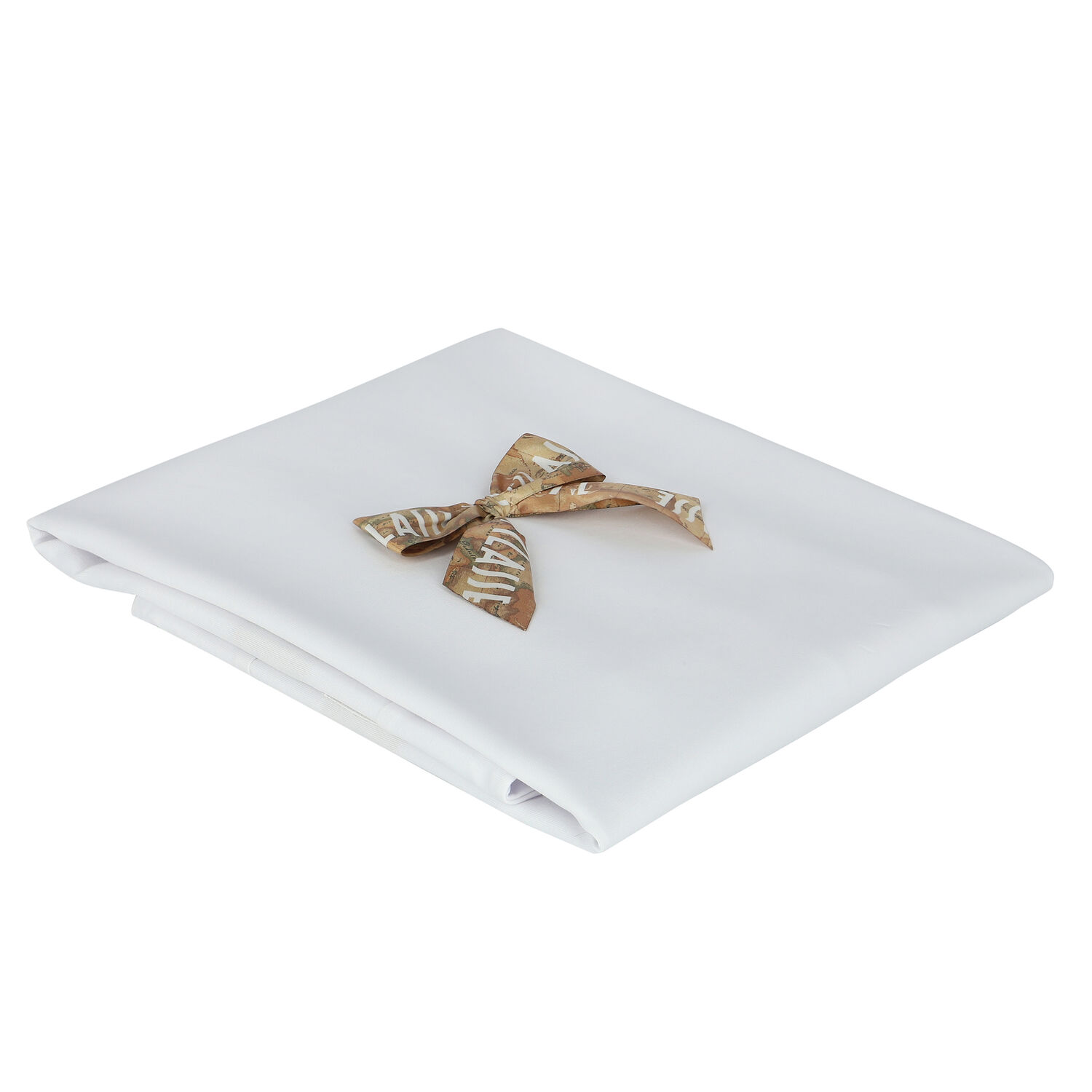 Girls White Bow Baby Blanket, 1, hi-res