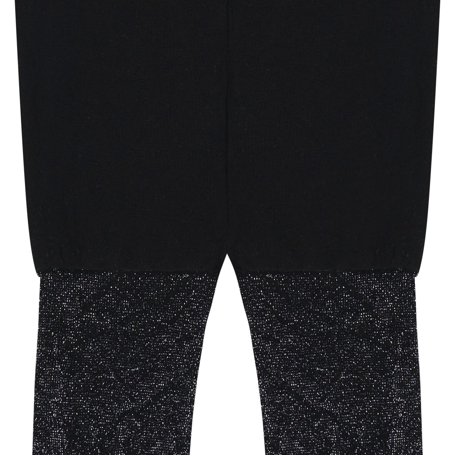 Girls Black Shimmer Tights, 3, hi-res